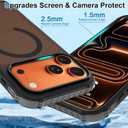 MZELQ for iPhone 17 Pro Case, Compatible with MagSafe, Anti-Skid Edge, Shockproof, Drop Proof,Corner Protection, Crystal Back, TPU High Duty Phone Cover -Black