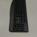 EDJO Wireless Keyboard, 2.4G Ergonomic Full Size Wireless Computer Keyboard with Wrist Rest for Windows, Mac OS Desktop/ Laptop/ PC（Black）