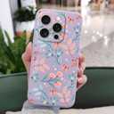 for iPhone 16 Pro Case Anti Scratch Microfiber Lining Phone Cover Silicone Ultra Slim Case for iPhone 16 Pro 6.3 inch-Leaf Purple