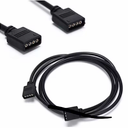 4 PIN RGB led connector Extension Cable cord Wire+4pin LED connectors Wire, 2 Pack