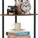 PhoFlame 5Tier Corner Shelf Stand, 52" Industrial Corner Display Rack for Living Room, Bookshelf, Tall Display Shelf, Plant Stand, Storage Standing Shelf for Bedroom, Bathroom, Kitchen, Brown