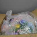 72inch Aisle Flower Garland with Chiffon Sheer Drape, Multi-Color Artificial Flowers Rose with White Butterfly Orchid, Floral Runner for Wedding Arch, Backdrop, Reception Table Decor, Ceremony Pathway