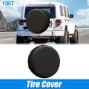 Valvphora Spare Tire Cover 14 Inch Wheel, Universal Wheel Travel Protectors for Rv Camper Trailer SUV Truck, Black