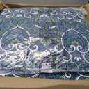 Arden Outdoor Deep Seat Cushion Set, 22 in x 24 in, Weather-Proof, Rain-Proof, Fade Resistant Patio Cushion Sapphire Aurora Blue Damask (22" x 24")