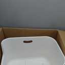 Jumbo Extra Large Cat Litter Box - High Sided Low Entry Open-Top Anti-Splash Pan for Multiple Cats, Kittens & Senior Cats, 22.6"x15.4"x13.9", White
