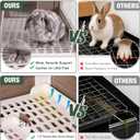 Guinea Pig Cage Indoor with Chew-Proof Edges, Clean Deep Tray