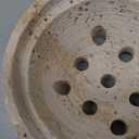 Handmade Travertine Stone Incense Resin Burner Holder  Natural Stone Incense Burner with Brass Insert for Home Decor & Relaxation (Light Beige)