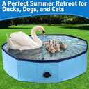 Foldable Duck Pool, Portable Hard Plastic Duck Pond Tub, Collapsible Duck Pools for Pet Ducks, Dogs and Cats Indoor & Outdoor Use, Hard Shell, Easy to Clean and Store