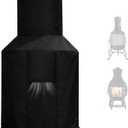 Patio Chiminea Cover - Durable, Weather-Proof Chiminea Fire Pit Cover, Heavy Duty 420D Oxford Water-Resistant chiminea outdoor fireplace Covers (48X25X13 inch)
