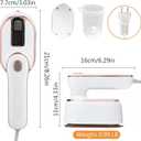 Mini Steam Iron for Clothes, Travel Steamer for Clothes Portable Steamer Travel Iron, Micro Steam Mini Handheld Support Dry And Wet Ironing for Home Travel (White)