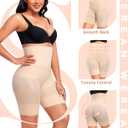 Werena Tummy Control Shapewear Shorts for Women Seamless High Waisted Body Shaper Shaping Underwear Girdle Panties (Beige, S)