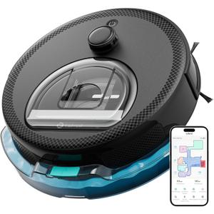 Lefant LiDAR Robot Vacuum and Mop, Smart Mapping and Obstacle Avoidance, Tangle-Free Pet Hair, 2.4G/5G WiFi App Control, Slim Design for Wider Coverage, Carpet Detection, M330 Pro (Black)