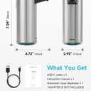 AIKE SensePro Automatic Soap Dispenser Type-C Rechargeable, Brushed Stainless Steel Finish 12.8 fl.oz. for Liquid Soap