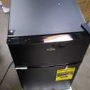 Walsh Compact Refrigerator, Dual Door Fridge, Adjustable Mechanical Thermostat with Freezer, Reversible Doors, 3.1 Cu.Ft, Black