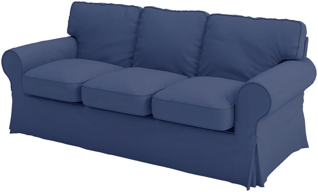 Heavy Cotton UPPLAND Sofa Cover Replacement Compatible for IKEA UPPLAND Three 3 Seat Sofa Slipcover (Uppland Sofa Blue)
