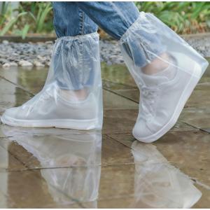 2 x 10 Pairs Waterproof Shoe Covers Thickened Disposable Plastic Non Slip Shoes Dustproof Water Proof Transparent Shoe Protectors Cover, Rain Shoe Covers for Women Men Outdoor