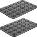 Muffin Cupcake Pan, Mini Muffin Tins Nonstick 24, Muffin Top Pan and Mini Cheesecake pans, Toast Oven Baking Supplies Non Stick Cake Pans Muffin Tray