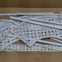 aboxoo 3 Tier Plant Stand Semi-Circular Flower Pot Organizer Rack Quarter Round Plant Display Holder Outdoor Storage Shelves Metal Corner Shelf Planter Shelving Ladder Plant Stand for Indoor (White)