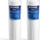 UKF8001 Replacement Compatible with Filter 4, EDR4RXD1, 4396395, UKF8001AXX, UKF8001AXX-200, UKF8001AXX-750, PURICLEAN II, Reduces 99% Chromium, Lead, PFOA and PFOS, 2 Pack, By DESENRUIS