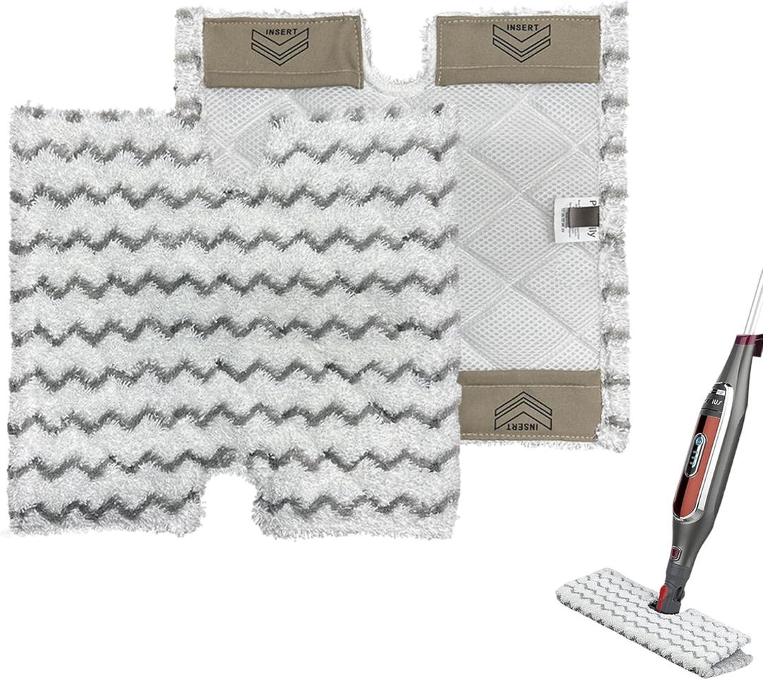 Steam Mop Replacement Pads for Shark Genius Floor Cleaning Lift-Away Pro S5003A S3973 P184WQ S3973D S5003D S5002Q S5004 S6001W S6002 S6003D Washable Touch-Free Dirt Grip Mop Pads
