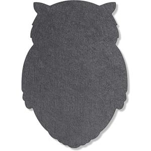 Farmlyn Creek Slate Cheese Board Plate, Owl Design (8 x 11 Inches, Black)