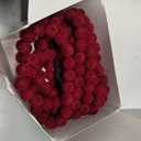 9 FT Christmas Garland Decorations 16 MM Flocking Beads Velvet String Strand Beaded Garland for Christmas Tree Ornaments Farmhouse Mantel Tablescape Home Window Wreath Decor  (Red)