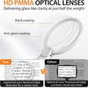 Hands-Free Magnifying Glass with Light, 5X Neck Magnifier for Close Work, Reading Small Print, Cross Stitch, Sewing & Crafts, Rechargeable Lighted Magnifier, Vision Aid for Seniors & Low Vision