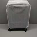 Carry On Luggage with Spinner Wheels, 8010S Aluminum Frame Zipperless Polycarbonate Hard Shell Suitcase (ZX-Core, Charcoal Metallic, 20 Inch)