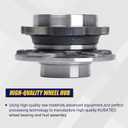 KUSATEC 513348 Front Wheel Bearing and Hub Assembly Compatible with 2015-2017 Chrysler 200, 2013-2016 Dodge Dart, 5 Lug Bolts w/ABS