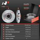 A-Premium 11.57 in (294mm) Front Drilled and Slotted Disc Brake Rotors + Ceramic Pads Kit Compatible with Select Jeep, Mitsubishi, Chrysler & Dodge Models - Compass, Patriot, Lancer, Avenger, Sebring