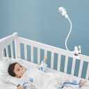 Baby Monitor Mount Holder Compatible with Infant Optics DXR-8/DXR-8 Pro, Momcozy BM01/BM03/BM04 and Other Cameras with 1/4" Threaded Hole, 16 inches Flexible Clip Clamp Mount Without Tools
