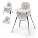 Portable Baby Highchair for Months Infants and Toddlers with 5 Point Harness Convertible Comfortable Seat for Cozy Eating Table Sit Up High Chair and Seats for Sitting Up Back Booster Feeding Chairs