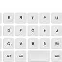 CFX Low Profile MX Switch Keycaps, White 53-Key Set, Compatible with Cherry MX Mechanical Keyboards, Minimalist Style