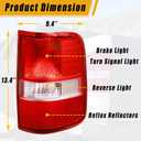 Boine Right Passenger Side Tail Light Compatible With 2004 2005 2006 2007 2008 Ford F150 F-150 Rear Light Brake Lamps (Right Passenger Side)