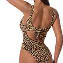 SUUKSESS Women Sexy One Piece Tummy Control Swimsuit Cutout Backless Bathing Suit (M)