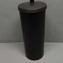 iDesign Freestanding Bathroom Toilet Paper Storage Holder with Lid for 3 Extra Rolls, Bronze (Pack of 1)