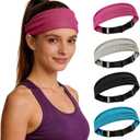 CSITE Cooling Headbands for Women&Men - Adjustable Non-Slip Sweatbands, Instant Cooling Moisture Wicking Sports Headbands for Running Yoga Fitness Gym