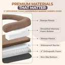 2 in 1 Human Dog Bed for Adult Foldable Waterproof, Orthopedic Foam, Machine Washable Sherpa Cover, Non-Slip Base - Human Size Dog Bed (Almond Brown, 72x44x11)