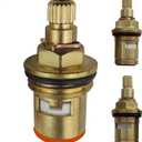 1PCS Replacement Brass Ceramic Stem Disc Cartridge Faucet Valve for Bathroom Kitchen Tap,A