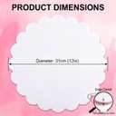 200 PCS X 12 Inch White Organza Tulle Circles Round Organza Bags Jewelry Candy Pouch Christmas Wedding Party Favor Gift Bags