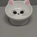 Raised Ceramic Cat Food Bowl - 15 Tilted, Spine Protection, Anti-Vomiting, Backflow Prevention for Adult Cats, Kittens, and Small Dogs - Pink
