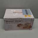 3-in-1 Bread Slicer set for Homemade Bread with Storage Box and Bread Serving Tray for Homemade Bread - Upgrade Bamboo Wooden Bread Slicer Kit - Adjustable Width, Crumb Tray, Cloth Bags