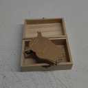 RattanView 30 Pcs Highland Cow Baby Prediction Cards Highland Cattle Predictions and Advice Cards with Wooden Keepsake Box for Baby Shower Party Guessing Activities Decorations