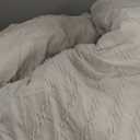 Andency Queen Comforter Set Beige, Comforters Queen Size Boho Cream Soft Warm Tufted Neutral Bedding Comforter Sets for Queen Bed, 3 Pieces Aesthetic Chevron Farmhouse Cute Bohemian Textured Bed Set (Queen (90"x90"))