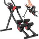 Rendpas Ab Machine for Home, Dual Sliding Rails, 4 Levels, Foldable Design