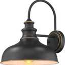 zeyu Farmhouse Gooseneck Barn Light, Wall Sconce Lighting 11 inches, Black Finish, 02A390 ROB