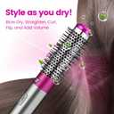 5-in-1 Professional Hair Styling Tool  Fast-Drying Blow Dryer with Curling Barrels, Volumizing Brush, Paddle Brush & Styling Nozzle for Curling, Straightening & Smoothing