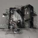 4 Pack Stocking Holders for Mantle for Christmas Decorations,2 in 1 Mantle Garland Holder for Hanging Christmas Stockings,No Drilling Required & Adjustable Garland Hanger, Metal (Black)