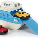 Green Toys Ferry Boat with Mini Cars Bathtub Toy, Blue/White, Standard