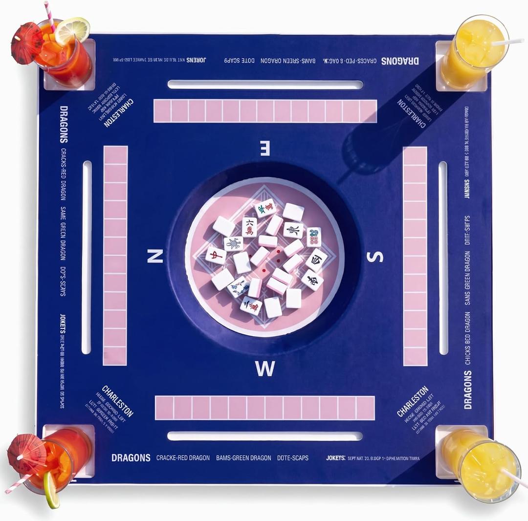 Chumia 32x32 Floating Mahjong Table for Pool, Pink Pink, 32.3" x 31.9"